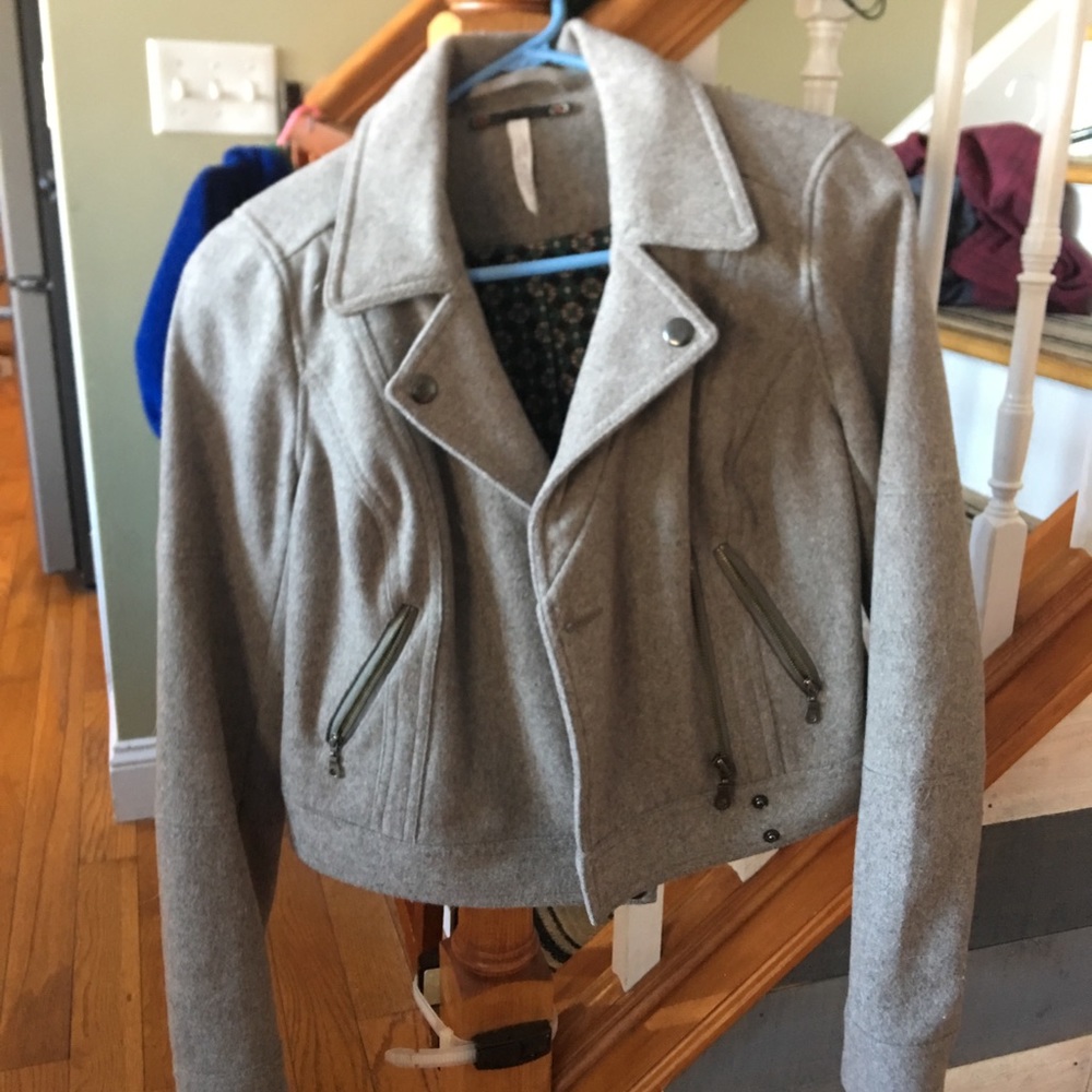 Wool moto jacket